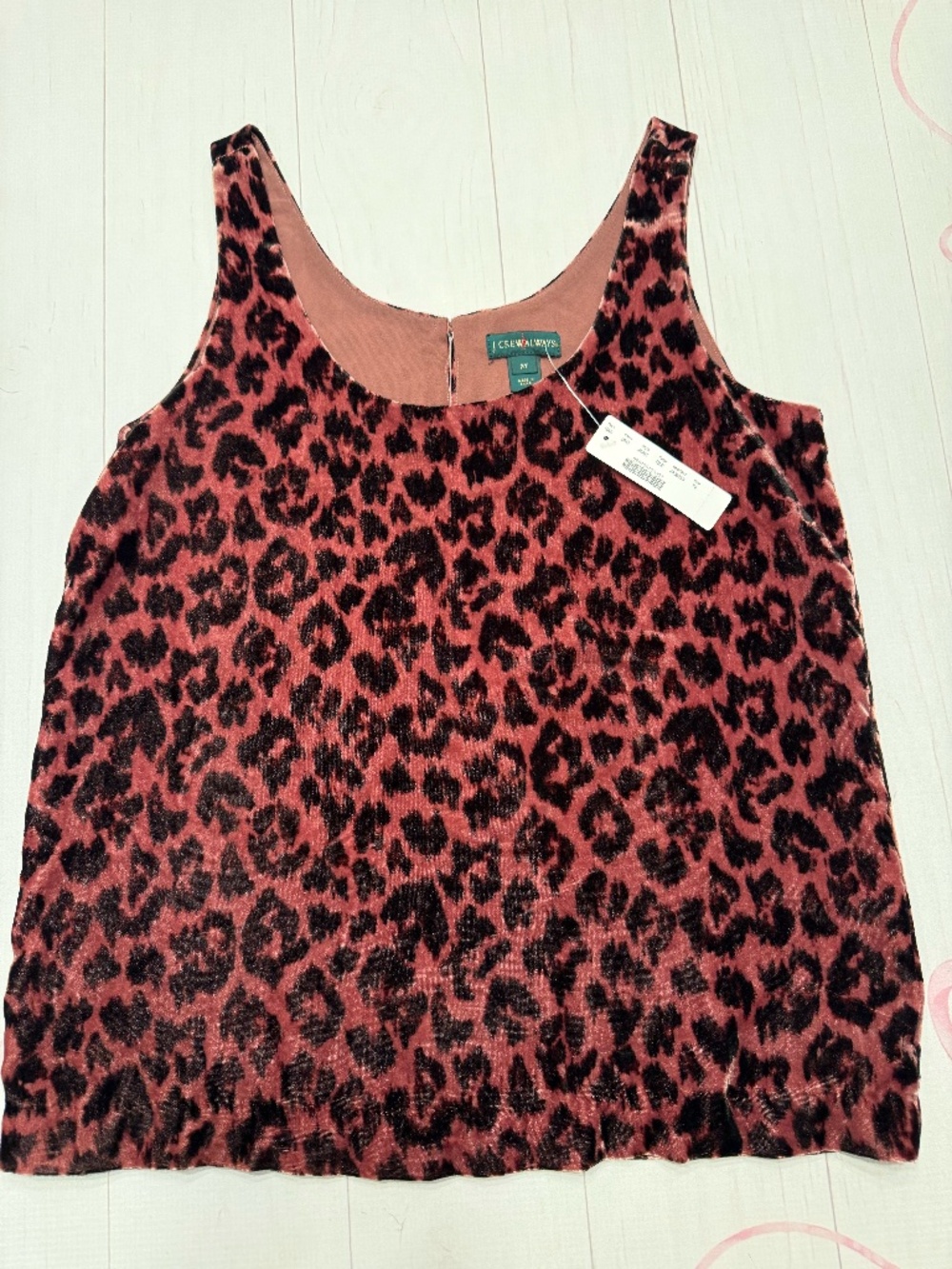 NWT J.Crew Always Leopard Print Tank Top Size 2 Tall